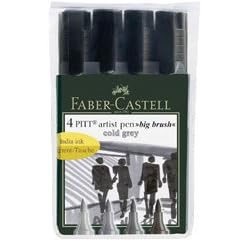Pitt Artist's Big Brush 4pc Pen Set Cold Greys - New