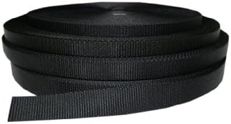 10 Yards - 3/4" Black Heavy Nylon Webbing