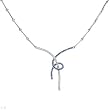 Necklace With 0.76ctw Precious Stones - Genuine Diamonds and Sapphires Crafted in 14K White Gold. Total item weight 9.8g Length 16in