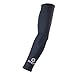 Compression Arm Sleeves (1 Pair) - Best Athletic Arm Sleeves - Best Protection for Lymphedema - Great for Football, Baseball, Running, Volleyball & Athletic Sports (Black, Large)