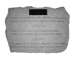 Personalized Memorial Stone: "I thought of you with love..."