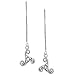 Sterling Silver Celtic Triskele Threader Earrings