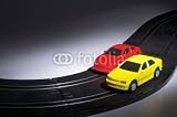 Wallmonkeys Peel and Stick Wall Decals - Slot Cars at Night - Removable Graphic