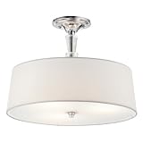 Kichler Lighting 42035CH 3 Light Crystal Persuasion SemiFlush Light, Chrome
