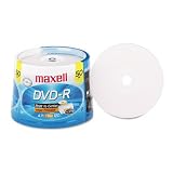 DVD-R, 4.7GB, 120/360 Minutes, 16X, 50/PK, White Matte, Sold as 1 pack