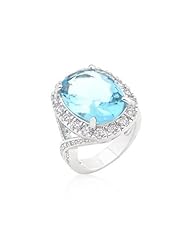 Oval Blue Topaz Cocktail Ring