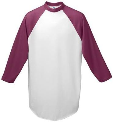 Augusta Drop Ship Youth Baseball Jersey - WHITE/MAROON - S