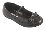 Lasonia Kids Strap Ballerina Flats Girl's Shoes in Black/ FREE SHIPPING