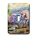 Mythical - Unicorn With Baby - Light Switch Covers - single toggle switch