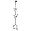 Cubic Zirconia Starfish Dangle Belly Ring