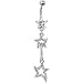 Cubic Zirconia Starfish Dangle Belly Ring