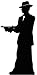 Gangster Silhouette (Single Pack) - Gangsters & Molls - Silhouette Lifesize Cardboard Cutout / Standee / Standup_s-1