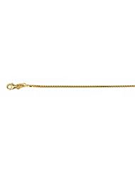18K Yellow Gold Box 1.4mm Necklace 16 Inch