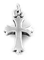 Sterling Silver Fleur Cross Charm by Bob Siemon