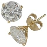 8.0mm Round Moissanite Martini Stud Earrings