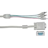 Cable Showcase HDTV Cable, VGA Male to RCA x 3 Male, D / Shield, (VGA to Component Video), 10 ft