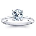 0.29 Carat G/SI3 Round Certified Diamond Solitaire Engagement Ring in 18ct Solid White Gold