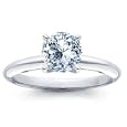 1.00 Carat H/I1 Round Certified Diamond Solitaire Engagement Ring in Platinum