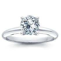 0.43 Carat H/VS2 Round Certified Diamond Solitaire Engagement Ring in 18ct Solid White Gold