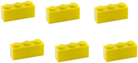 Lego Parts: Brick 1 x 3 (PACK of 6 - Yellow)