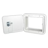 JR Products E7132-A Polar White Medium Electric Cable Hatch