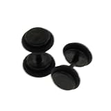 Surgical Steel Fake Plugs with Anodized Black - 2g/6.0mm - Sold as a Pair