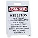 NMC FS14 Double Sided Floor Sign, Legend "DANGER - ASBESTOS CANCER AND LUNG DISEASE HAZARD AUTHORIZED PERSONNEL ONLY...", 12" Length x 20" Height, Coroplast, Black/Red on White