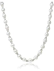 Diamond and Pearl 18k White Gold Opera Necklace