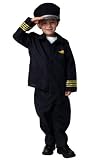 Boys Airline Jet Pilot Career Role Play Dressup Halloween Costume Size 4/6