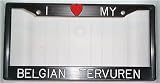 Black Plastic I Love My Belgian Tervuren Frame