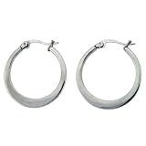 Stainless Surgical Steel Classic Hoop Earrings 316L 3/4" Round by Bucasi FREE SHIPPING