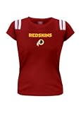 Washington Redskins Womens Cap Sleeve Sparkle Tee