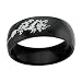 Jewelry : Black 316L Stainless Steel Ring with Dragon Design