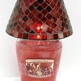 Aroma Lux Jar Candle with Mosaic Glass Shade - Pomegranate