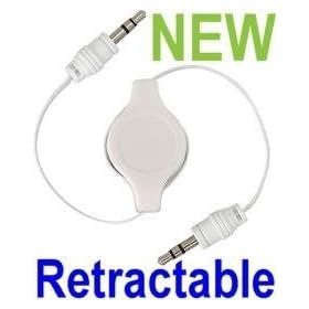 Click here to buy AUX Audio Cable 3.5MM White Jack For iPod MP3 Zune Car Audio.