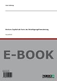 Venture Capital als Form der Beteiligungsfinanzierung