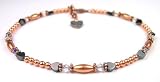 April Diamond Birthstone Crystal Beaded Anklets - Adjustable Swarovski Crystal Ankle Bracelets in Sterling Silver