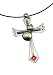 Naruto Gaara Gourd On Angel Wings Metal Charm Necklace