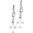 Sterling Silver Cross Earrings Religious Jewelry
