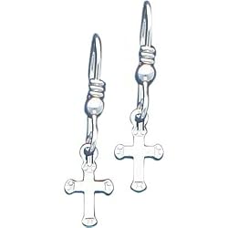 Sterling Silver Cross Earrings Religious Jewelry