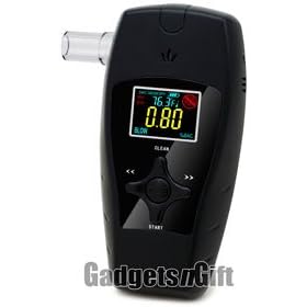 Professional Digital Alcohol Breathalyzer, Breath Tester, Portable Blood Alcohol Content (BAC) Detector with Muticolor LCD Display, Clock, Thermometer & 99 Reading Memories, for All Safety Drivers, Avoid Tickets & Save Money, DOT / NHTSA / FDA Approved