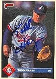 Todd Haney, Montreal Expos, 1993 Donruss Autographed Card