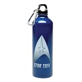 Vandor 80010 Star Trek 27-Ounce Stainless Steel Water Bottle, Blue/White