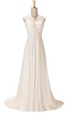 GEORGE DESIGN 2014 New Sweetheart Empire Ruched Beach Wedding Dress Size 12 White