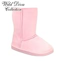 Shoehorne GIRLS Baby Pink Faux sheepskin fur lined warm winter boots Avail in Childs Sizes 8-1 UK