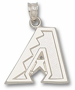 Arizona Diamondbacks Sterling Silver ''A'' 5/8'' Pendant