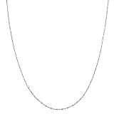Sterling Silver 1.2-mm Diamond-cut Alternate Ball & Bar Chain (20 Inch)