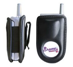 Firefly Mobile Firefly Premium Quality Cell Phone Pouch Case - Includes TWO Bonus Charm Holders - Atlanta Braves - Oficially MLB Licensed