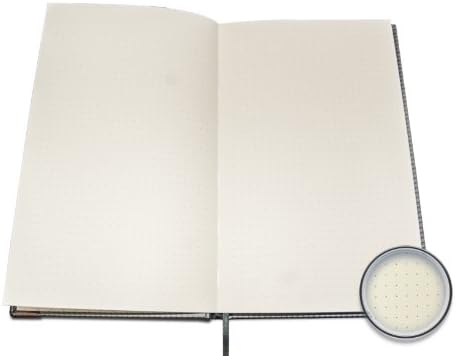 Poliagendas - Fleur de Lis - Elegant Notebook hardcover - Circles in Metal (Medium size: 5.4 x 8.5 Inches) - Point Mark sheets - thick sheets - metal corners
