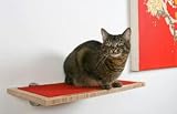 Buddha Cat Wall Perch : Finish NATURAL : Insert Color LUSH M GREEN